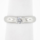 Tiffany & Co. Platinum 0.26 ctw Round Diamond Solitaire Etoile Engagement Ring