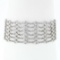 18k White Gold 6.65 ctw 6 Row Diamond by the Yard Wide Flexible Statement Bracel