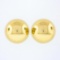 14k Yellow Gold Large Simple 14mm Polished Puffed Round Bead Ball Stud Earrings
