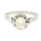 Antique Art Deco Platinum 0.78 ctw Old Mine Cut Diamond Filigree Engagement Ring