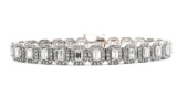 11.15 ct. Diamond Tennis Bracelet - 14KT White Gold