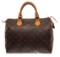Louis Vuitton Brown Monogram Leather Speedy 30 Satchel Bag