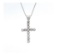 14kt WG Cross Pendant with chain 0.50 cts