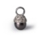 18K White Gold, Large Black South Sea Pearl & Multicolor Diamond Pendant
