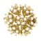Vintage 18k Yellow Gold White Pearl Cluster Flower Bouquet Circle Pin Brooch