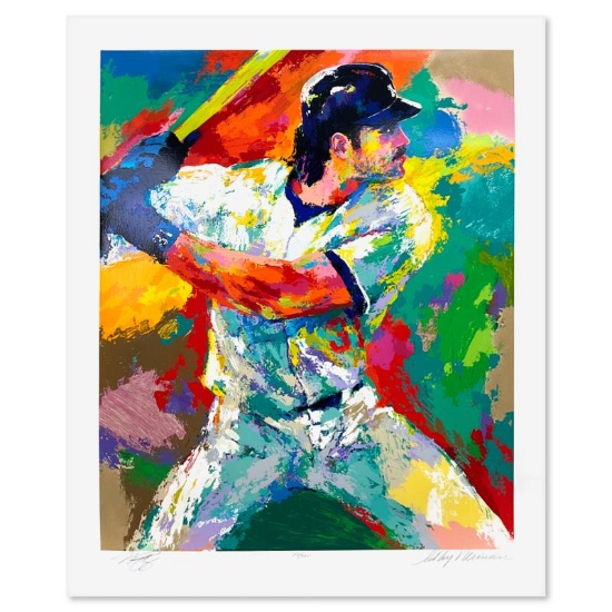 Mike Piazza (Signed by Piazza) by LeRoy Neiman (1921-2012)