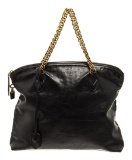 Louis Vuitton Black Leather Lockit Shoulder Bag