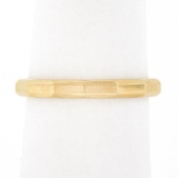 Antique 14k Yellow Gold 2.5mm Polished Faceted Eternity Stack Wedding Band Ring