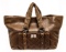 Chanel Brown Lambskin Leather Wild Stitch Shoulder Bag