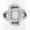 18k White Gold 0.78 ctw Round Brilliant Pave Diamond Interlocking Infinity Ring