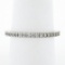 14k White Gold 0.55 ctw Prong Round Diamond Thin Stack Wedding Eternity Band Rin