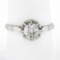 Antique Art Deco French Platinum Illusion Set Diamond Solitaire Engagement Ring
