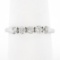 Antique 14k White Gold 0.60 ctw European Diamond Prong 5 Stone Wedding Band Ring