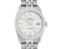 Rolex Mens Stainless Steel 36MM Silver Index White Gold Bezel Datejust Wristwatc