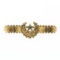 Vintage Victorian Revival 14K Gold Turquoise Crescent & Star Bar Pin Brooch