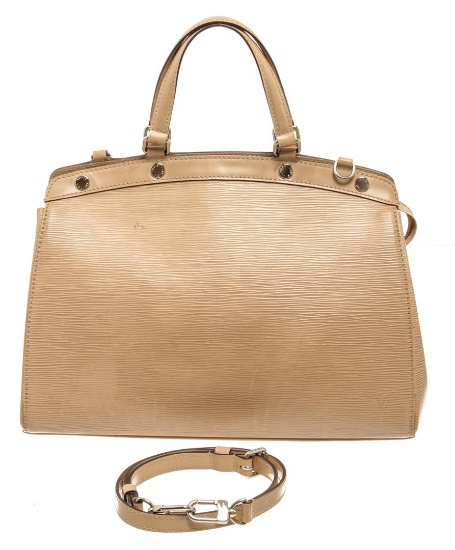 Louis Vuitton Beige Epi Leather Brea MM Satchel Shoulder Bag