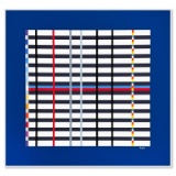 Hommage du Mondrian (Dark Blue) by Agam Yaacov