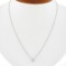 NEW Classic 14k White Gold 0.57 ctw Round Prong Diamond Solitaire Pendant Neckla