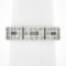 14k White Gold 0.87 ctw Pave Set Diamond Open Rectangular Near Eternity Band Rin