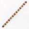 Antique Krementz 14k Gold 1.30 ctw Old Sapphire Natural Pearl Long Bar Pin Brooc