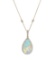 Fashion Pendant and Chain Opal and Diamond