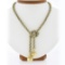 Vintage Tiffany & Co 14K Gold Twisted Wheat & Rope Chain w/ Knot Lariat Necklace