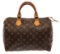 Louis Vuitton Brown Monogram Leather Speedy 30 Satchel Bag