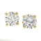 NEW Classic 14k Yellow Gold 0.82 ctw Round Brilliant Diamond Prong Stud Earrings