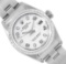 Rolex Ladies Quickset Sapphire White Arabic Dial Date Wristwatch With Rolex Box