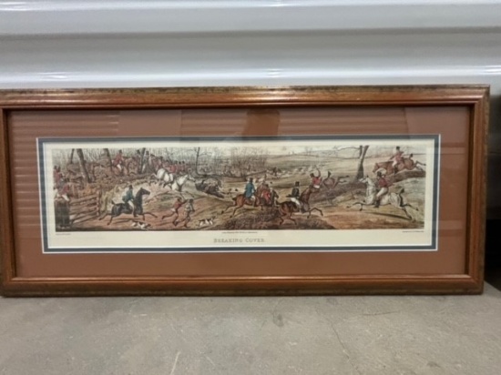 Breaking Cover litho in Currier & Ives style