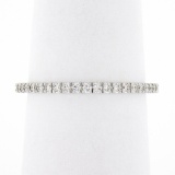 14k White Gold 0.33 ctw Pave Diamond Thin Petite Stack Wedding Eternity Band Rin