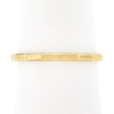 Vintage 14k Yellow Gold 1.6mm Polished Faceted Eternity Stack Wedding Band Ring