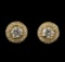 1.38 ctw Diamond Earrings - 14KT Yellow Gold
