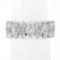 Vintage Platinum 4.50 ctw 18 Marquise Prong Diamond Eternity Wedding Band Ring
