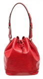 Louis Vuitton Red Epi Leather Noe Shoulder Bag