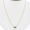 NEW 18k Gold .78 ctw GIA Marquise Emerald Solitaire Diamond Halo Pendant Necklac