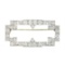 Antique Art Deco Platinum Old Euro & Mine Cut Diamond Open Geometric Brooch Pin