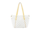 Louis Vuitton Damier Azur Canvas Leather Totally PM Tote Bag