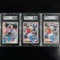 Set of (3) Cal Ripken Jr. 1983-1984 Topps Graded Cards