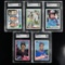 Set of (5) Topps Baseball Cards - SGC Graded w/ Ripken Jr., Gwynn, Carter