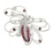 Vintage Handmade Platinum 4.75 ctw Ruby & Diamond Large Butterfly Bug Brooch Pin