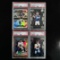 Set of (4) NFL QB Cards - Bagent, Richardson, Levis & Lawrence - PSA Graded
