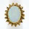 Vintage 14k Yellow Gold Cabochon Oval Opal Solitaire Twisted Wire Cocktail Ring