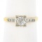 Antique Edwardian 14k TT Gold 0.43 ctw European Diamond w/ Accents Engagement Ri