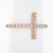 NEW 14k Rose Gold 0.40 ctw Round Brilliant Cut Diamond Curved Cross Band Ring