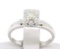 Vintage 14k White Gold 0.18 ctw Round Diamond Illusion Set Solitaire Ring