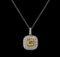 14KT Two-Tone Gold 2.15 ctw Diamond Pendant