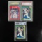 Set of (3) Sammy Sosa Rookie Cards - 1990 Donruss & Topps, Mixed Grading