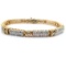 14KT Yellow Gold 5.20 ctw Diamond Straight-Line Bracelet