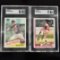 Set of (2) Nolan Ryan Houston Astros Topps Baseball Cards - SGC Graded